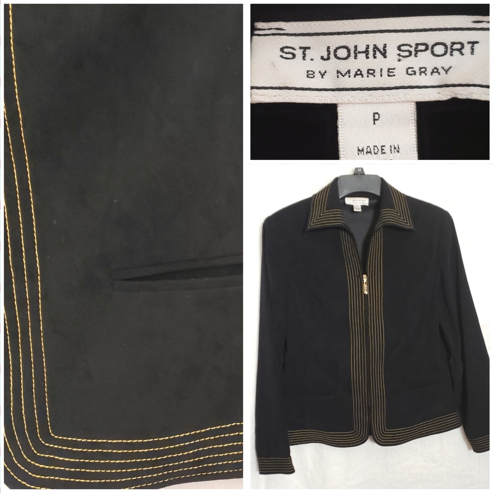 St. John Sport Blazer Zip Up Jacket